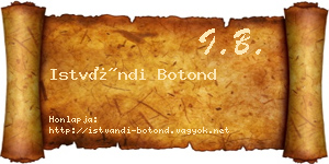 Istvándi Botond névjegykártya
